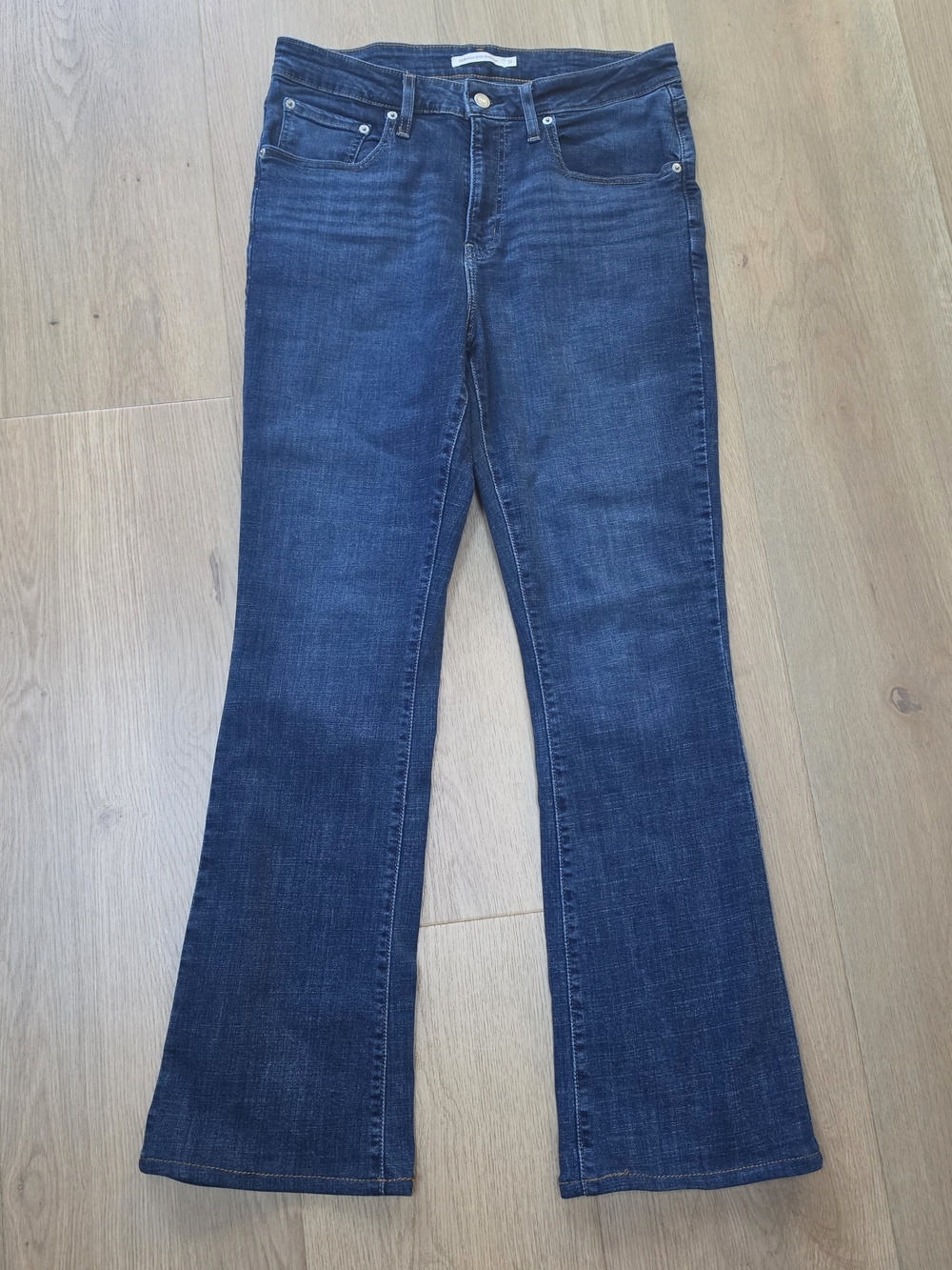 Levi's 725 Bootcut Jeans High Rise Dark Wash Stretch Denim Size 31